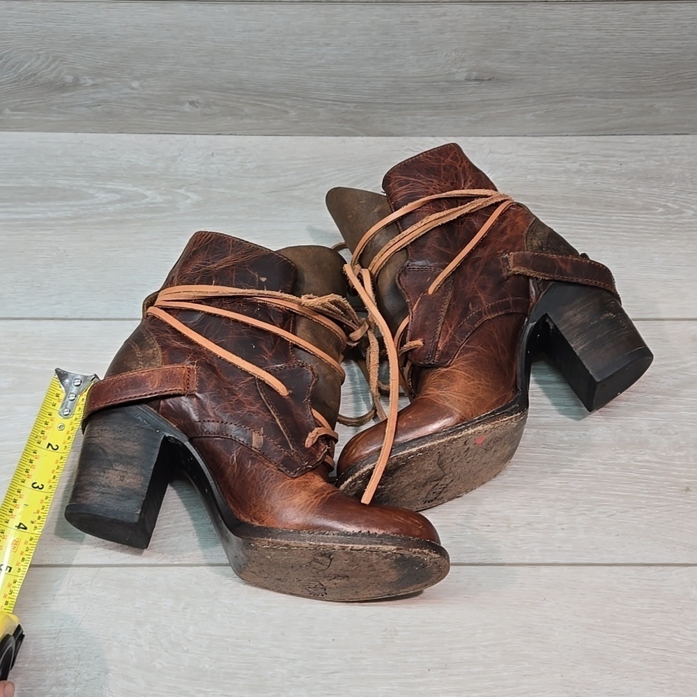 Freebird by Steven Womens Billy Ankle Moto Leather Heels Boots shoes sz 7 - Picture 9 of 13